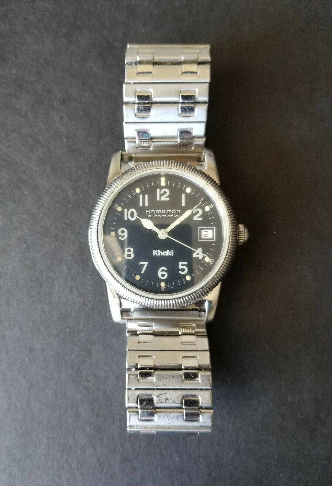 HAMILTON KHAKI FIELD AUTOMATIC 8753 35.5MM CASE SPEIDEL BRACELET