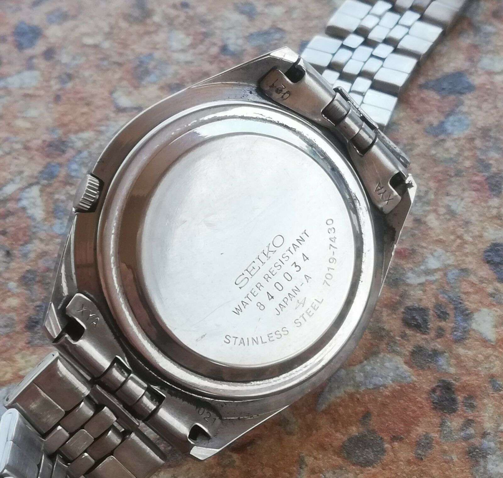 Vintage Seiko Actus 21Jewels Auto 7019 7430 Kanji Day April 1978 