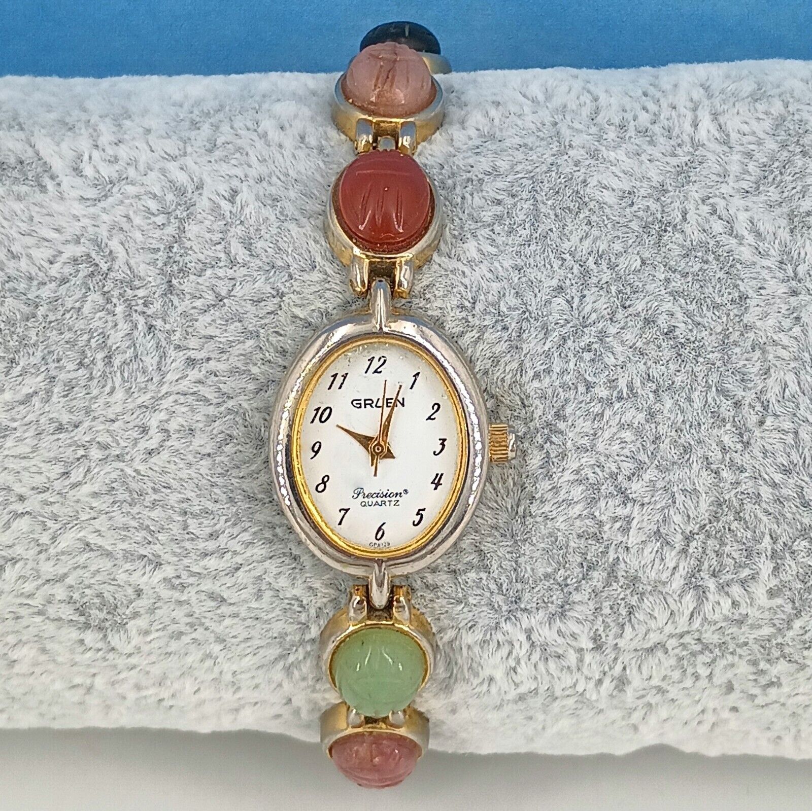 Gruen Precision 358-902 New Battery Scarab Ladies Watch 19MM 7\