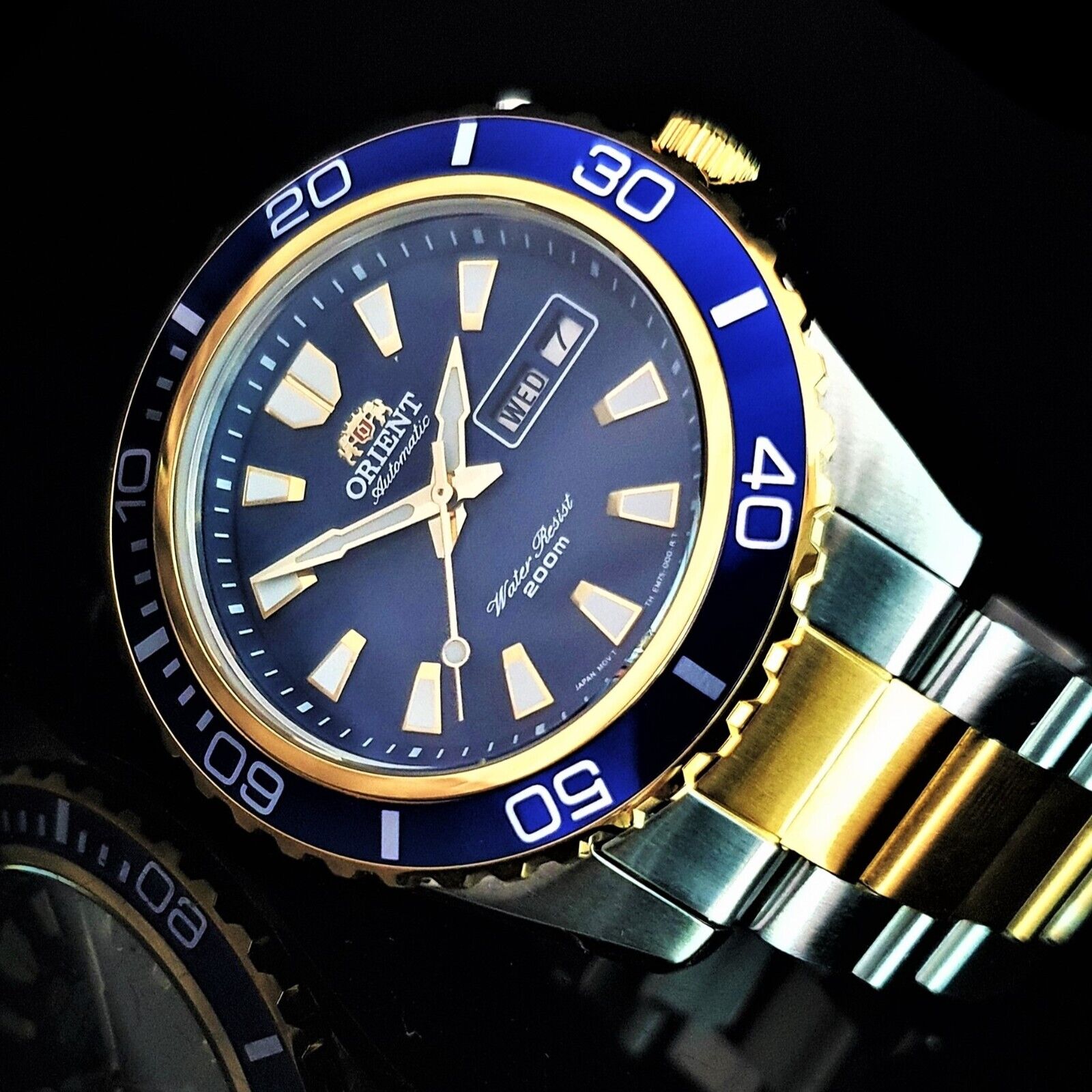 Orient MAKO XL Gold Japanese Watch Automatic 46943 Diver Men's