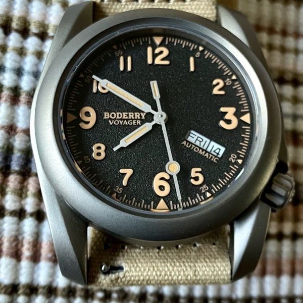 [$80 USD] FS: Boderry Voyager Titanium Field Watch Auto Dark Grey Dial ...