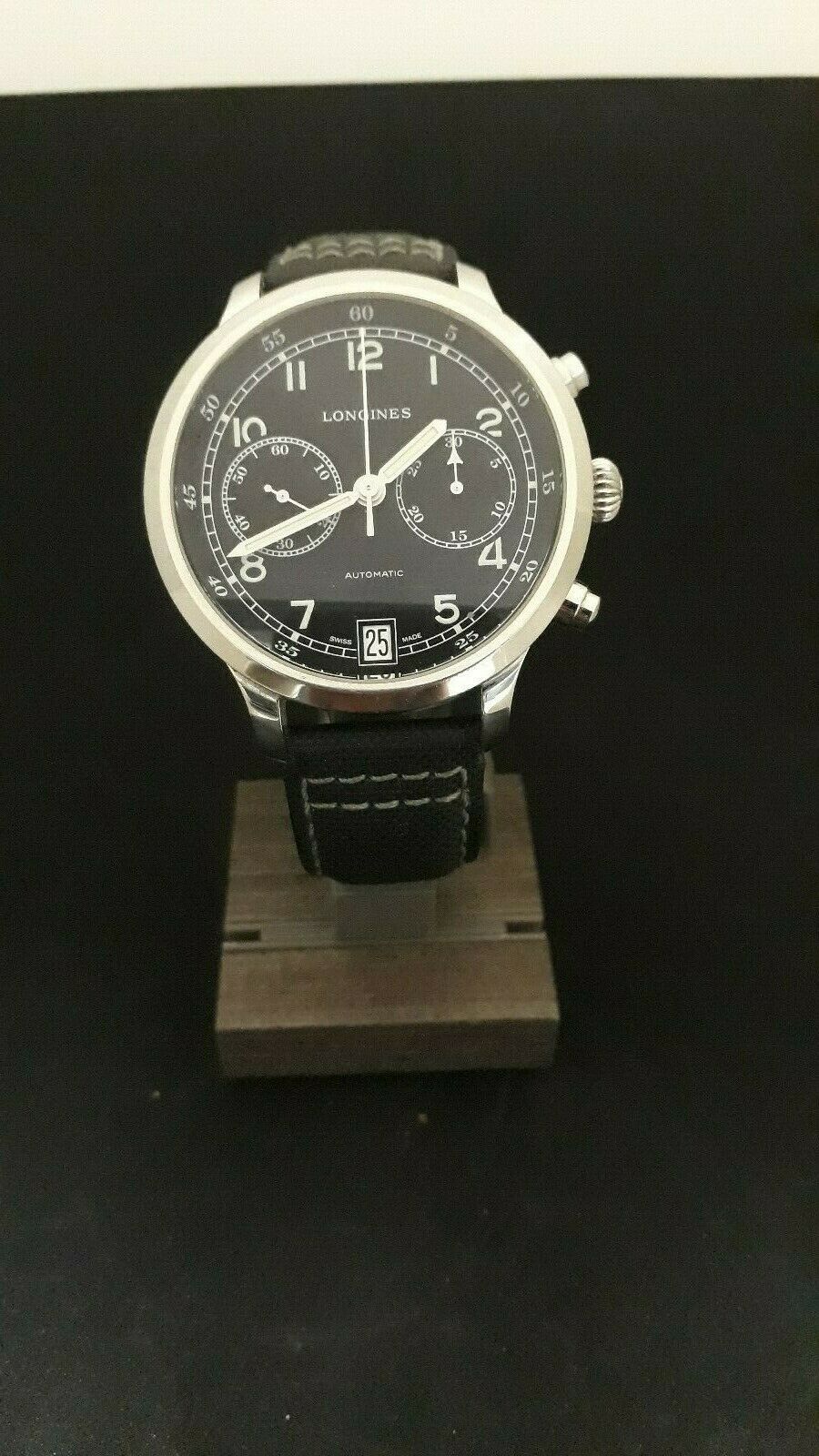 Longines Heritage Military 1938 Chronograph Black Dial Men s Watch