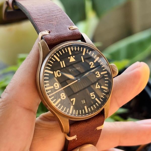 Flieger 40 Pilot Watch Stowa Logo Stowa Flieger Bronze Vintage 36