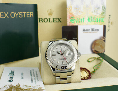 ROLEX Mens 40mm Platinum SS YachtMaster 40 Model 16622 SANT