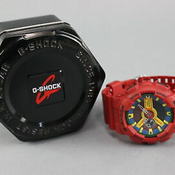 Casio G Shock Ga 100fc 1a Red Multi Digital Analog X Large Sport Watch Watchcharts