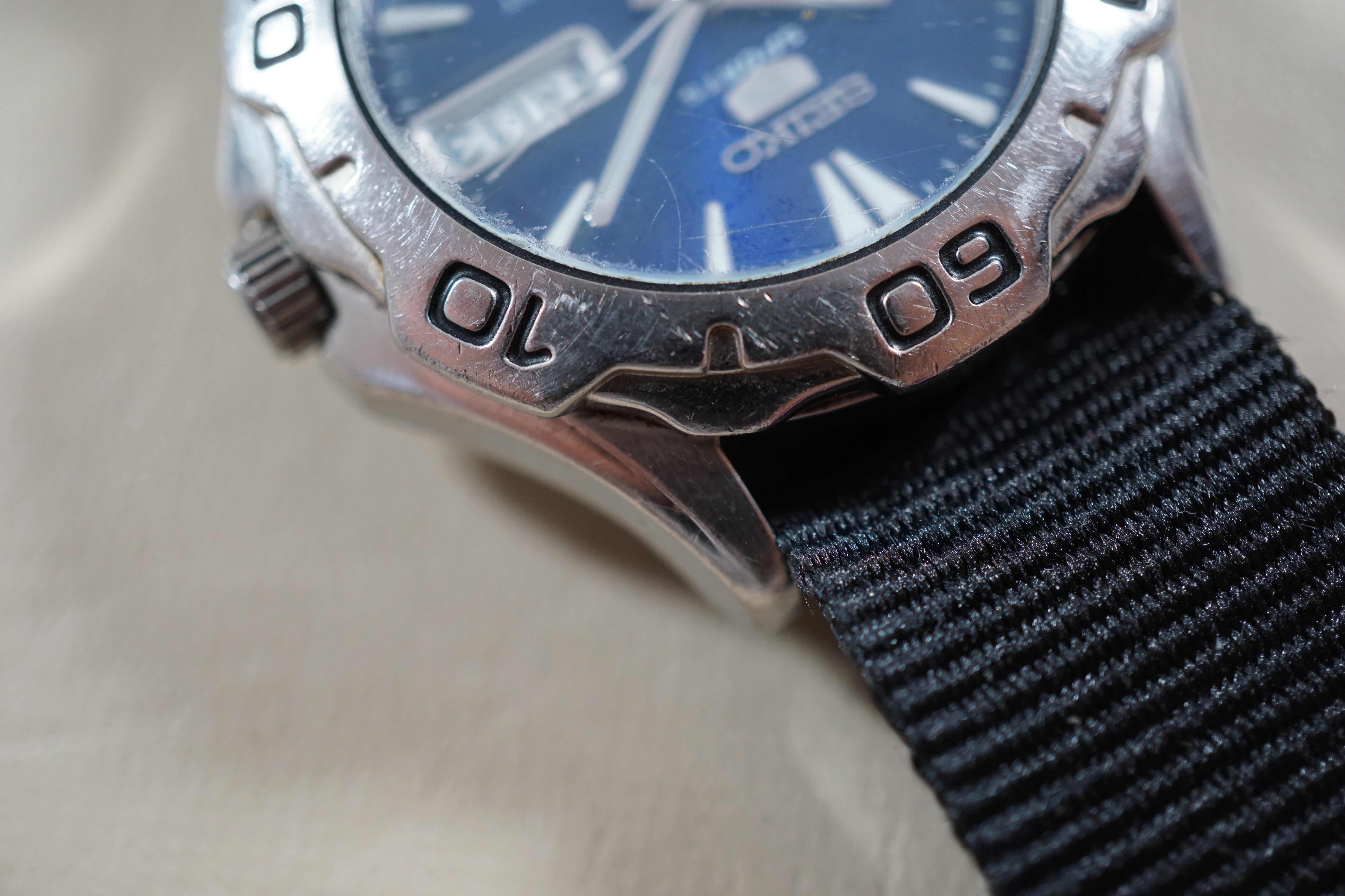 SEIKO(セイコー) / SEIKO5/自動巻腕時計/アナログ/ラバー/BLK