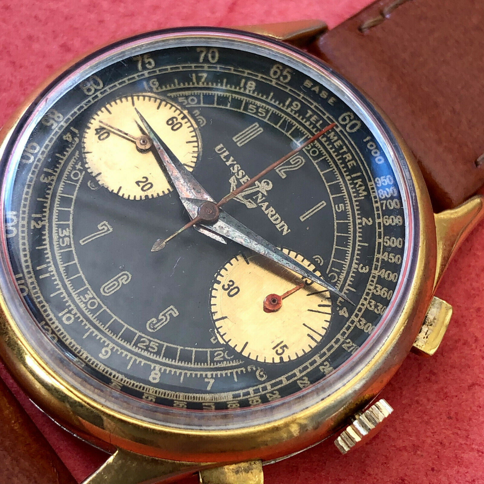 VINT ULYSSE NARDIN CHRONOGRAPH cal Valjoux 22 extremelly big Ca 48