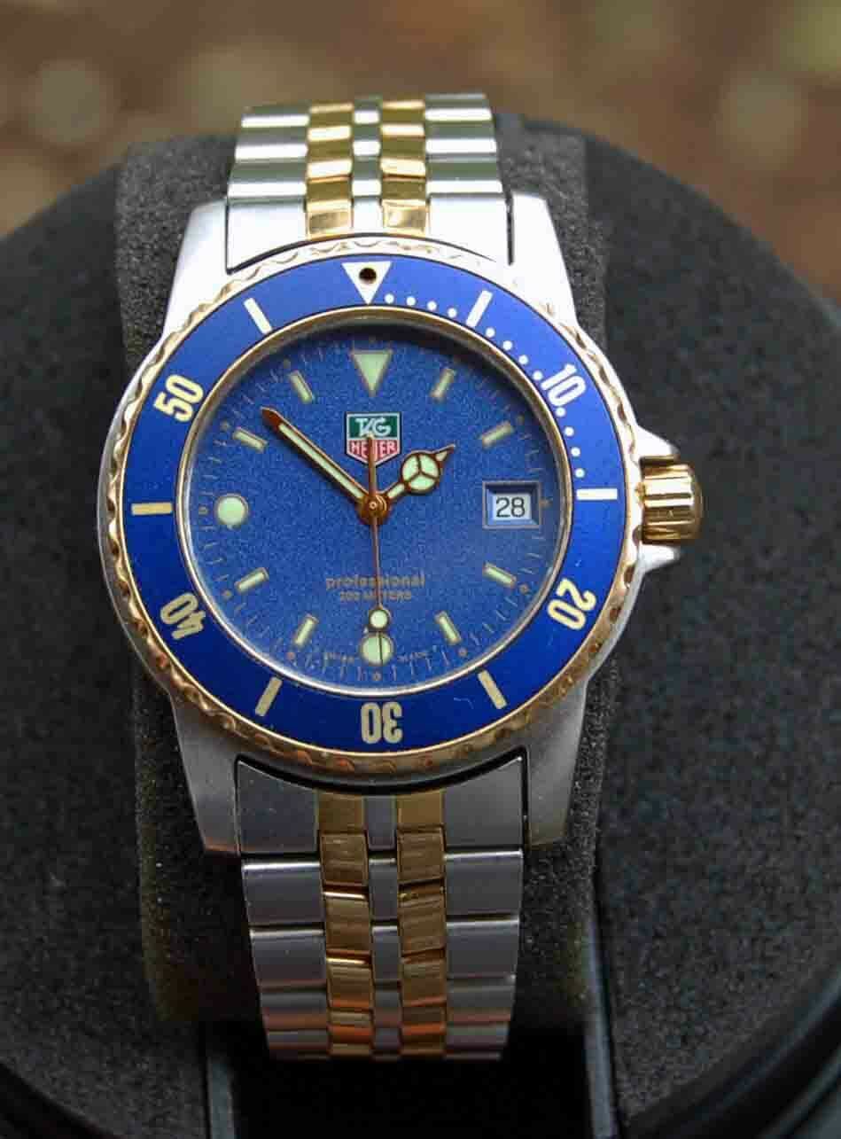 TAG Heuer 1500 Full Size Two Tone BLUE dial Submariner EXCELLENT