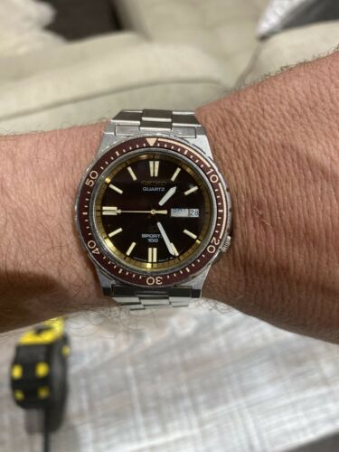 EXTREMELY RARE SEIKO 7123 823B Brown gold Stainless Not