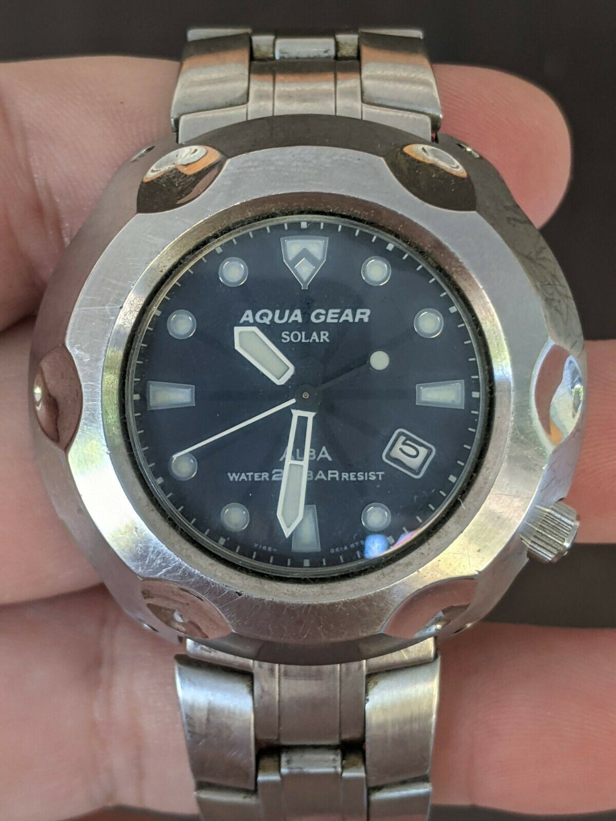 SEIKO ALBA AQUA GEAR KINETIC SCUBA 200m セイコー アルバ SEIKO ALBA AQUA GEAR KINETIC SCUBA 200m セイコー アルバ