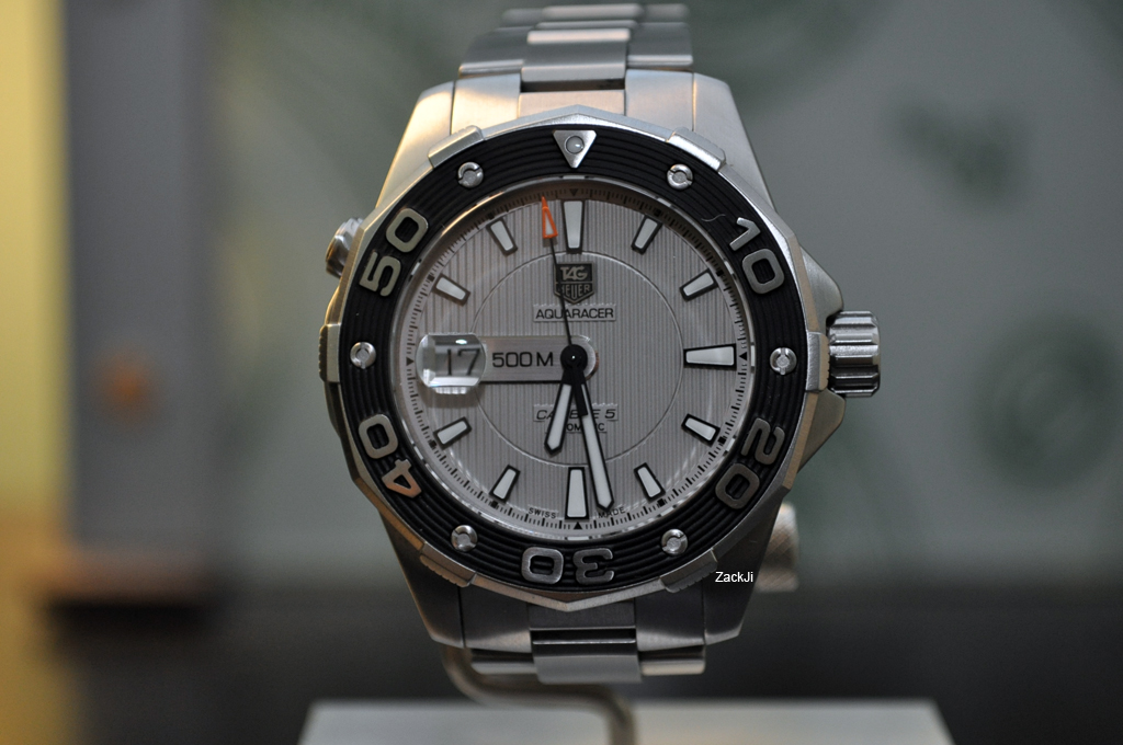 FSOT: Tag Heuer Aquaracer 500m Caliber 5 Gray Dial WAJ2111.BA0870 ...