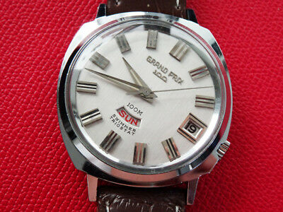 RARE VINTAGE ORIENT GRAND PRIX 100 JEWELS SWIMMER TRIOSTAT