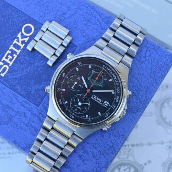 Serviced Vintage Seiko 7T42-6A10 SpeedMaster Chronograph Watch