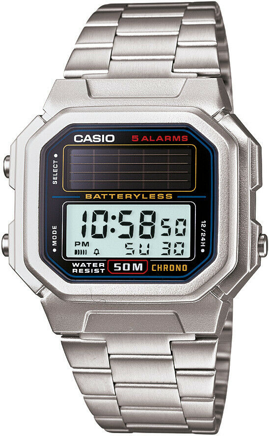 CASIOカシオ AL-190W Casio AL-190W, vintage-looking solar-powered digital watch