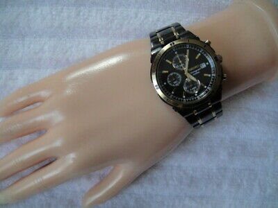 Seiko chronograph 100m Analogue Quartz Cal. 7T62 0FY0 GOLD BLACK