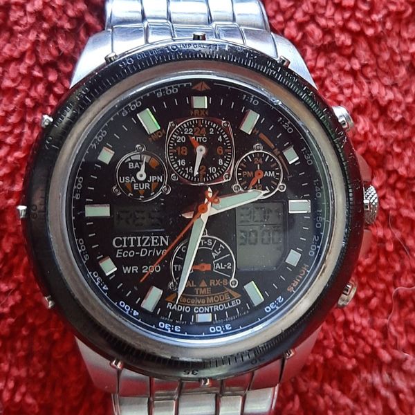 CITIZEN ECO-DRIVE A-T Skyhawk Radio-Controlled U600-S041341 Mens Watch - Foto 8