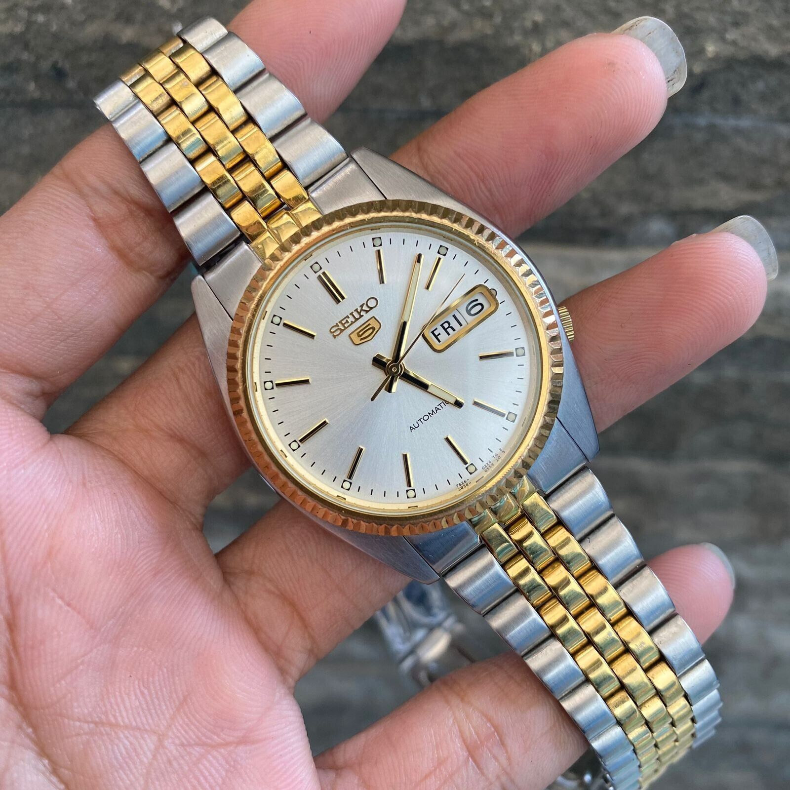 RARE Seiko 5 President SNXJ90 Automatic 7s26-0500 Two Tone