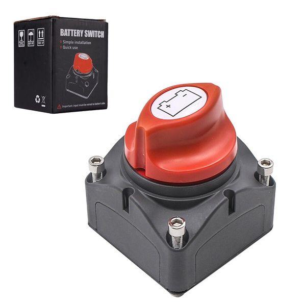 12V Battery Disconnect Rotary Switch Cut On/Off Set for Car RV SUV ...
