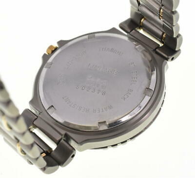 CASIO LINEAGE LIN-330W Beige Dial Titanium/GP Quartz Men's Watch W