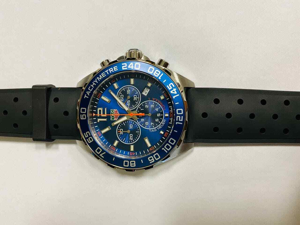 TAG Heuer Formula 1 Quartz Men's Black Rubber Chronograph 43mm Watch