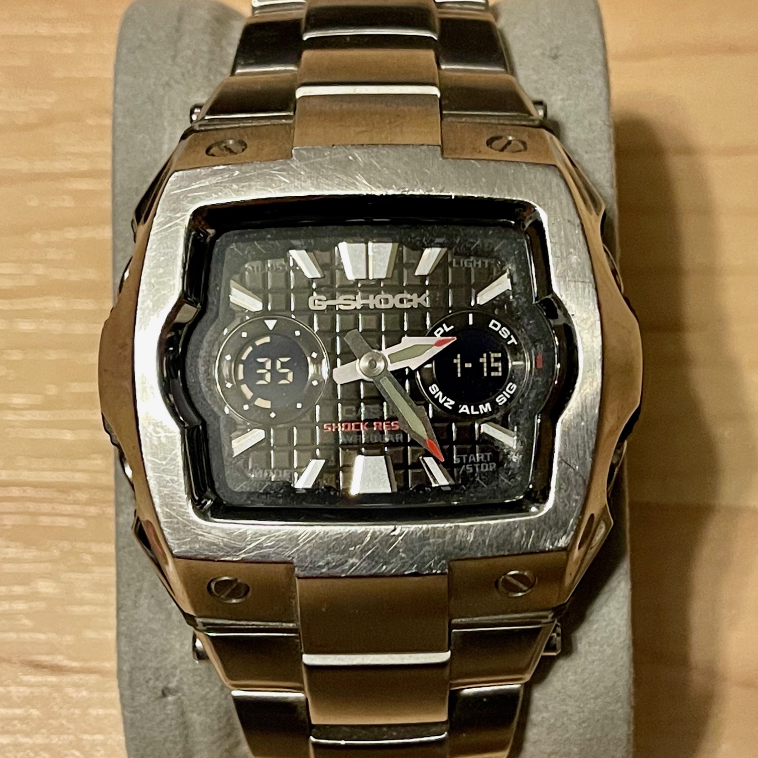 WTS] Casio G-Shock G-011D-1A “The Cube” Black Waffle Dial Steel