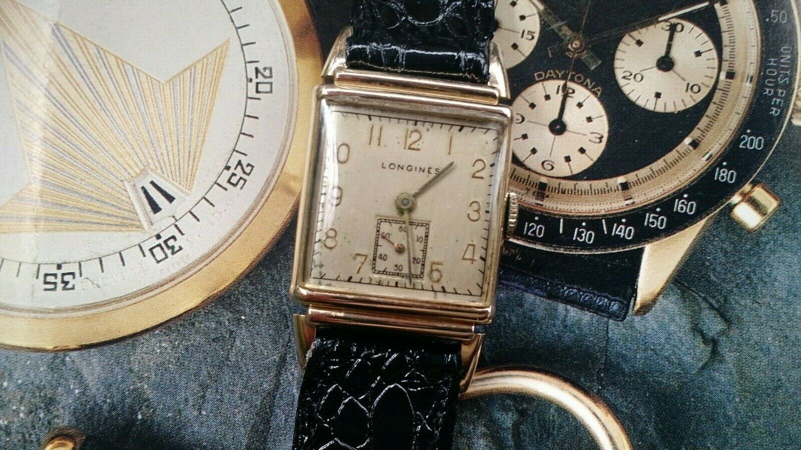 Vintage 1940s Men s LONGINES 17 jewel Gold filled Tear drop