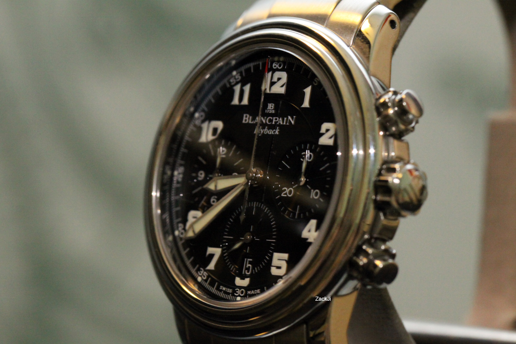 FSOT Blancpain Leman Flyback Chronograph SS black dial X71