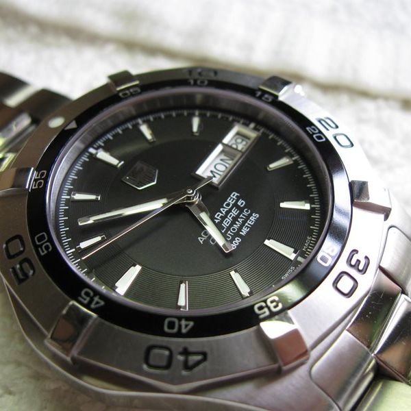 SOLD: Tag Heuer Aquaracer WAF2010, Day-Date Automatic Calibre 5 ...
