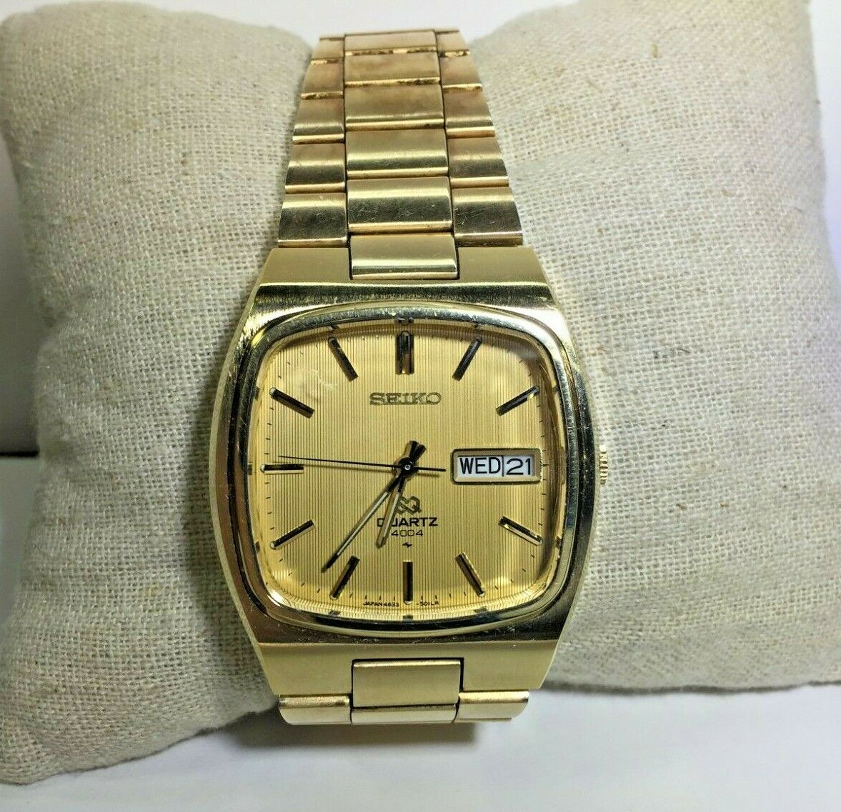 Rare 1970's SEIKO SQ Quartz Watch 4004 Model #4633-5019 Working