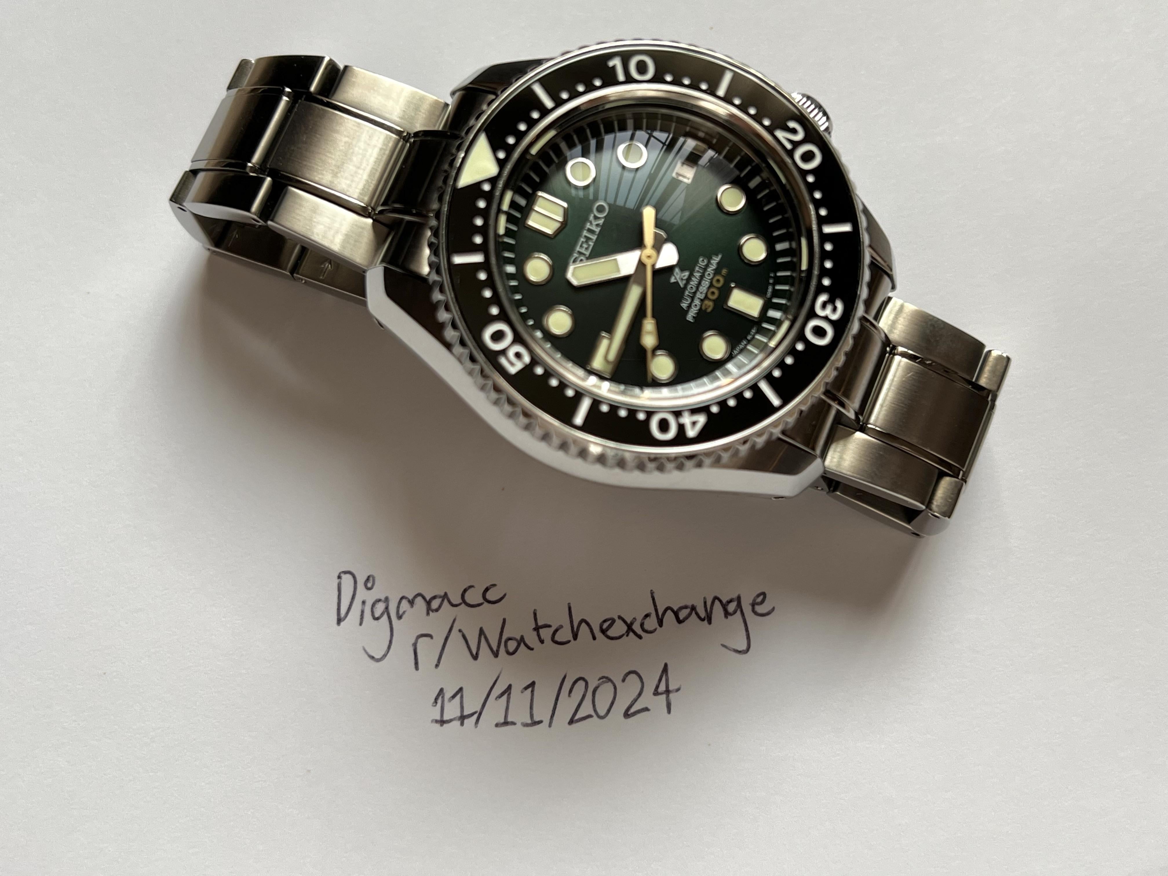 WTS Seiko Prospex SBDX043 Green Dial MM300 Limited Edition Kit Plus Extras 1550 Shipped WatchCharts Marketplace CA