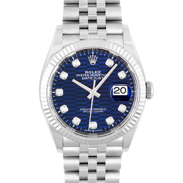 [New in 2022] Rolex ROLEX Datejust 36126234G WG x SS36mm Bright Blue ...
