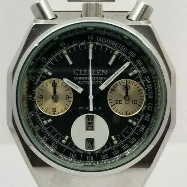 VINTAGE CITIZEN BULLHEAD OCTAGON CHRONOGRAPH CAL. 8110 REF. 67-9356 ...