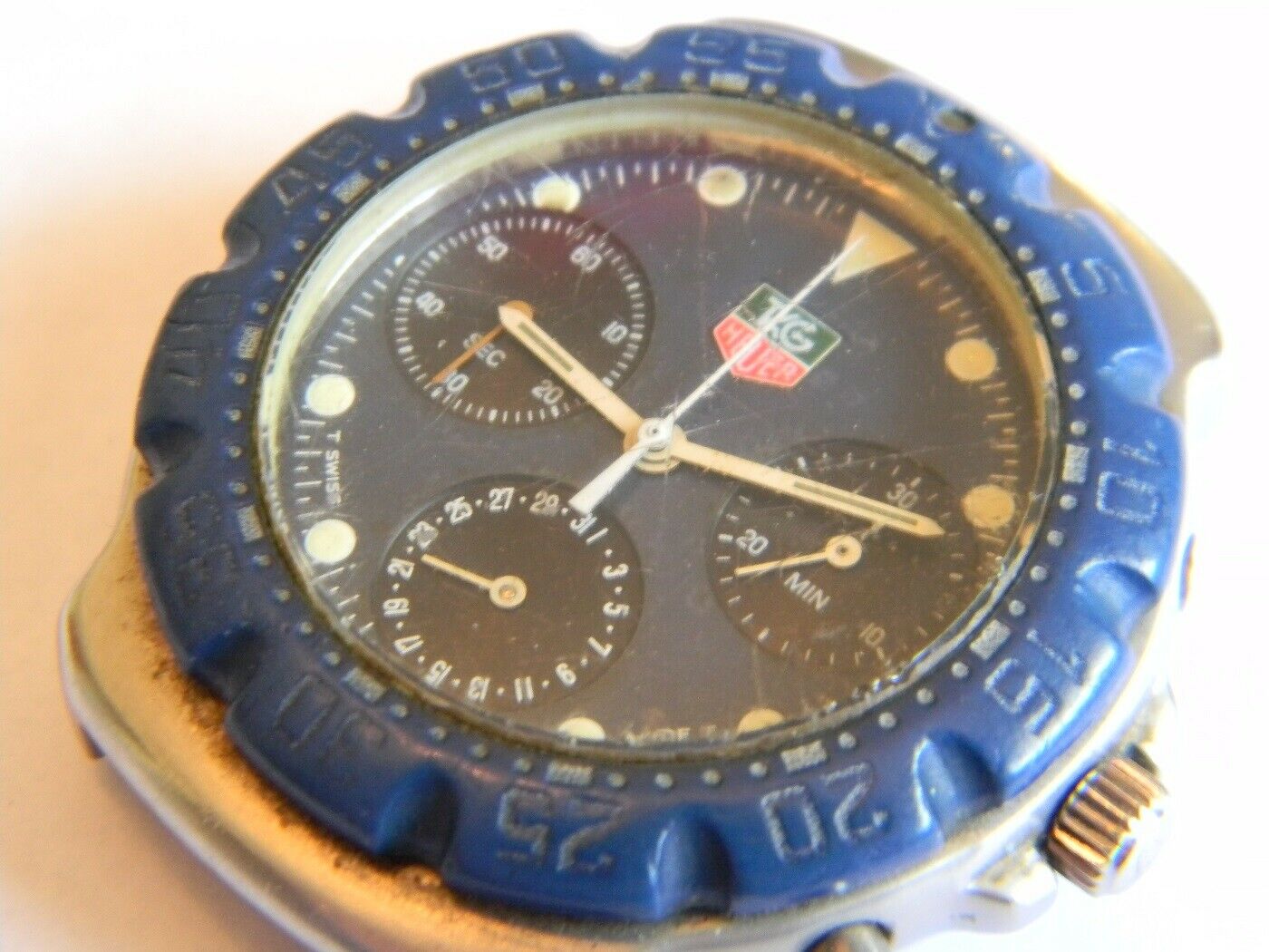 TAG HEUER Formula 1 Chronograph 470.513 1980s Quartz Working For