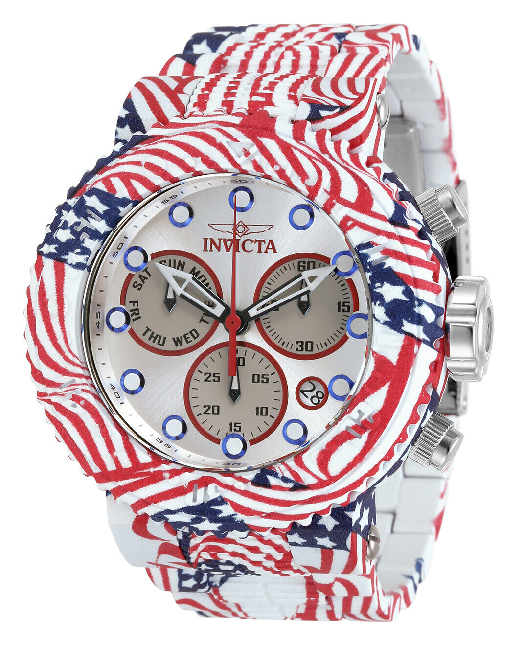 Red white and outlet blue invicta watch