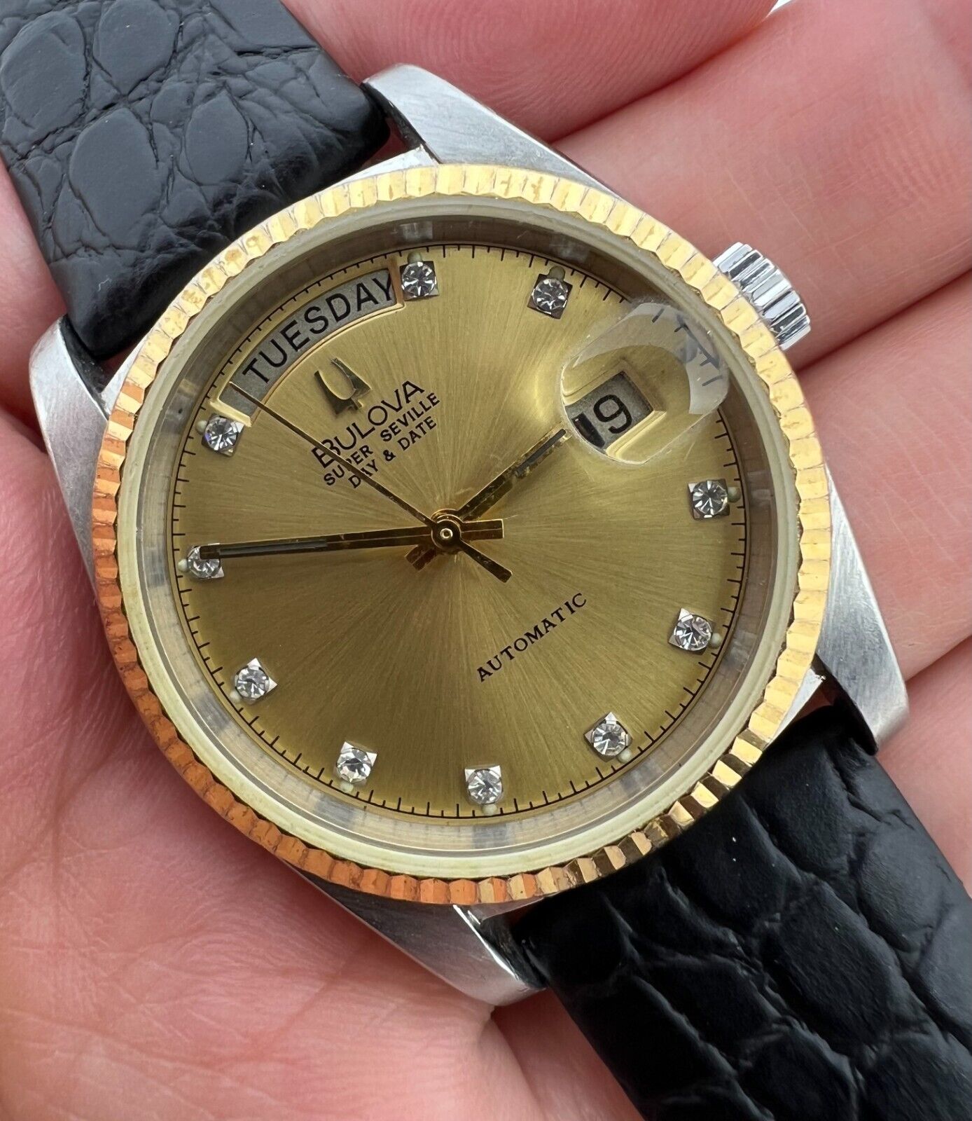 VINTAGE BULOVA Super Seville Ref. 4410103 President 36MM
