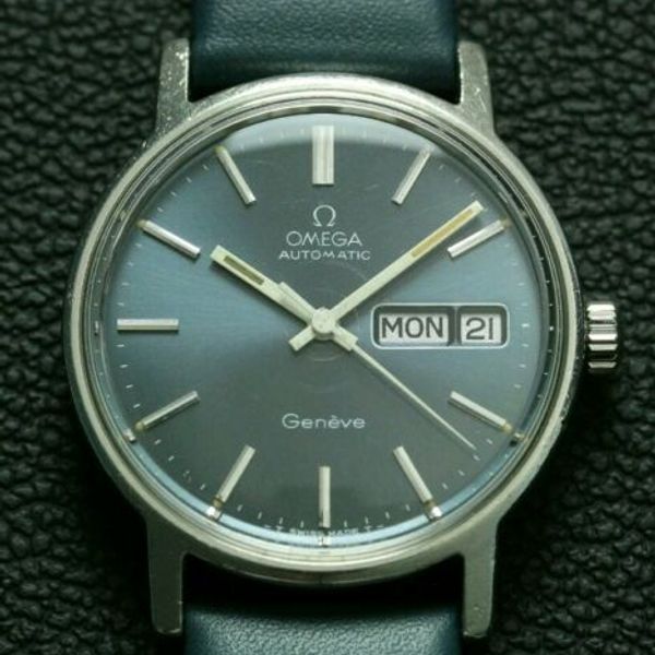 Omega Automatic Geneve Blue Dial Ref 166.0117 Cal 1022 | WatchCharts ...