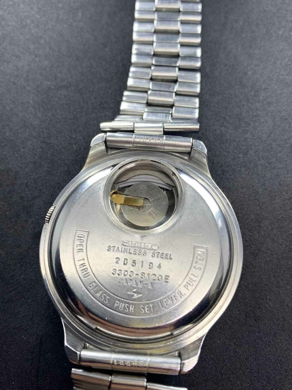 Vintage SEIKO EL-330 3303-8120E Wrist Watch Japan Original Band