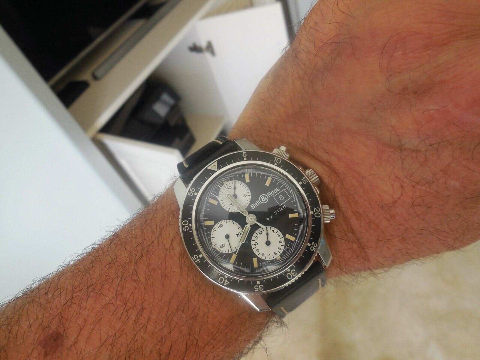 BELL ROSS BY SINN 103 REVERSE PANDA T SWISS DIAL 41mm CHRONO