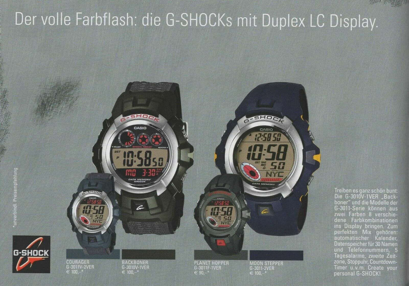 G shock online 2001