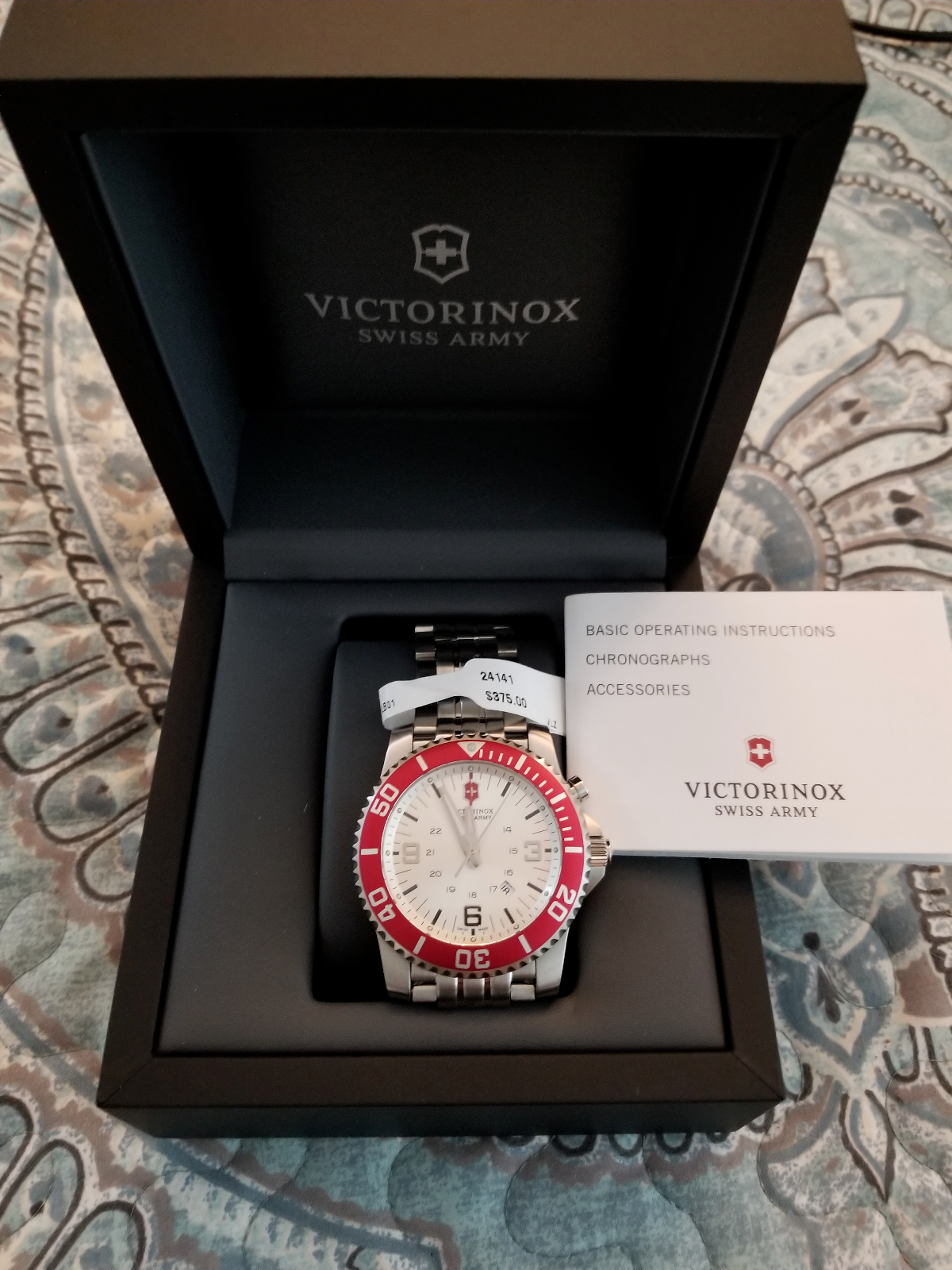 Victorinox Swiss Army Men's 24141 Maverick II Alarm Red Bezel
