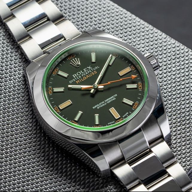 Rolex discount milgauss verte