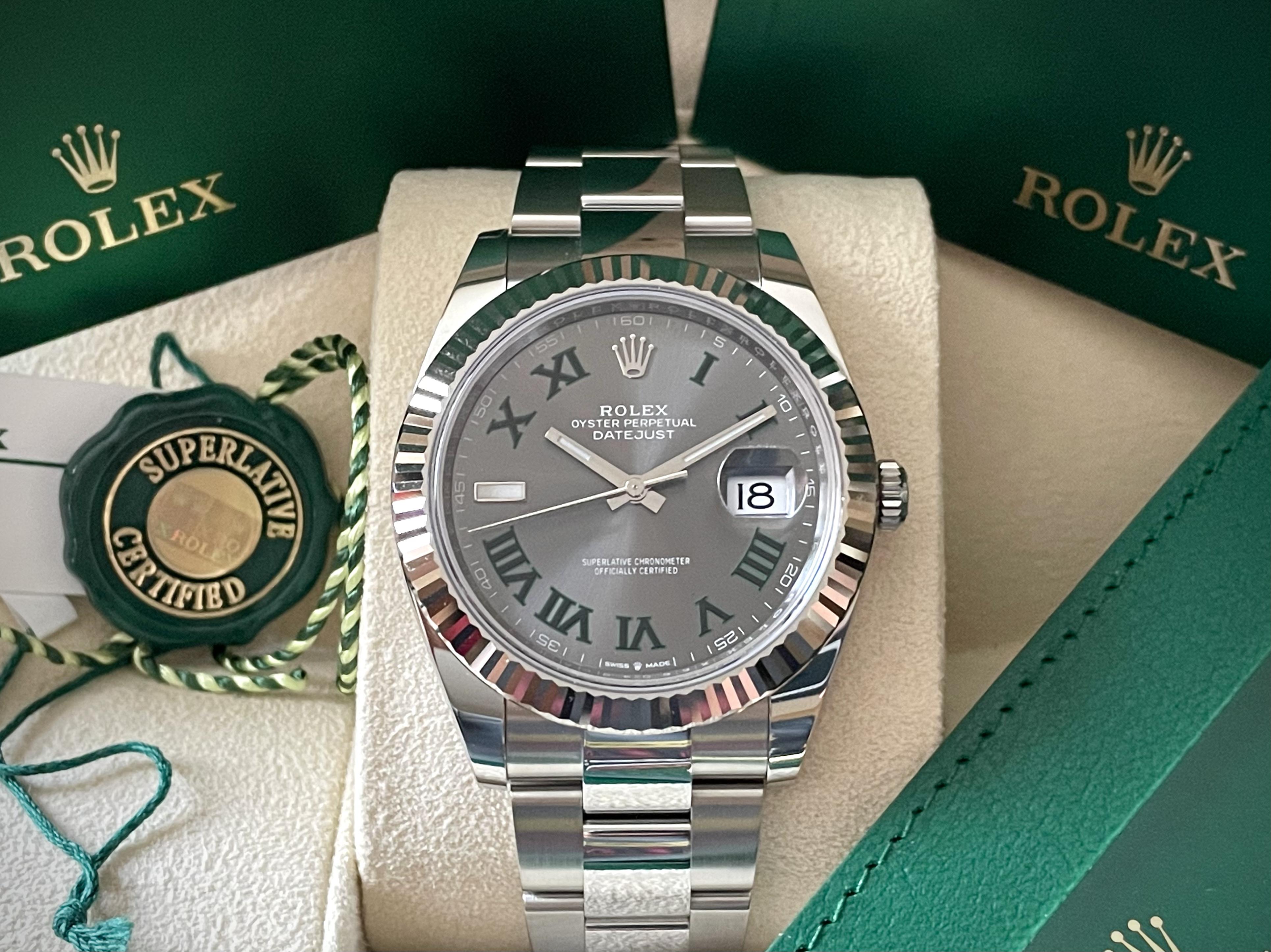 pension Hovedgade eksekverbar Rolex Datejust 41mm | 126334 Wimbledon Dial - BNIB | WatchCharts