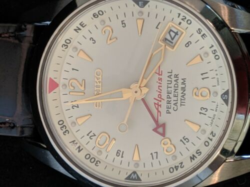 Seiko Alpinist Cream Dial 4F56-8F56 Quartz GMT Perpetual Calendar. Titanium  case | WatchCharts