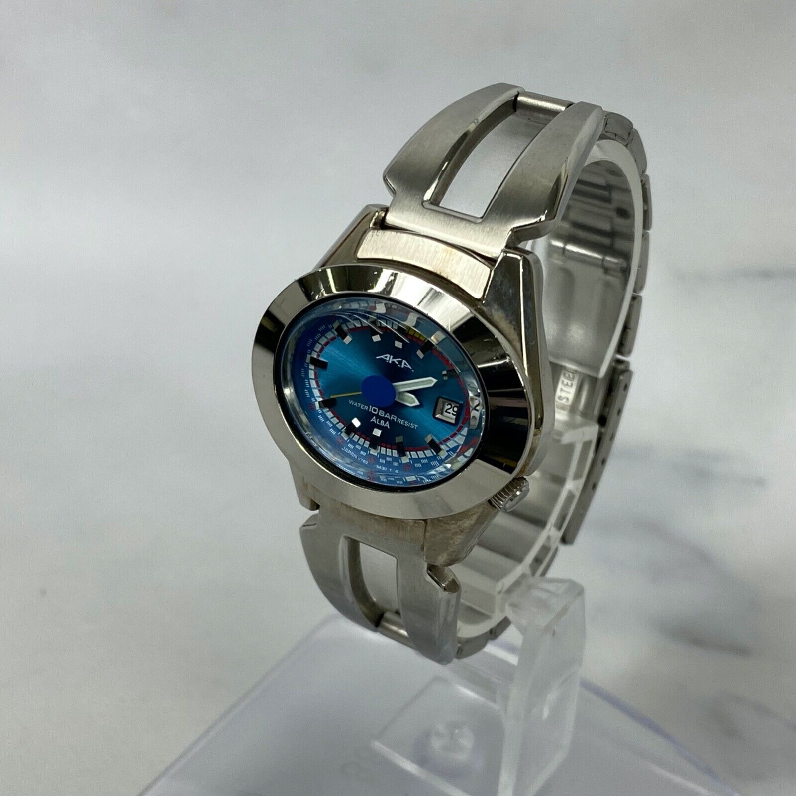 SEIKO Alba Aka V782-5A40 Quartz Blue Dial Date Unisex Watch Vintage  Excellent | WatchCharts Marketplace