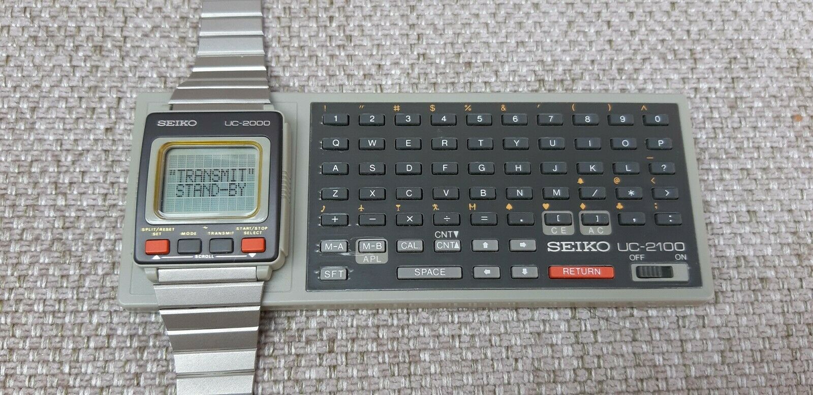Seiko UC-2000 + UC-2100 Keyboard Wrist Information System