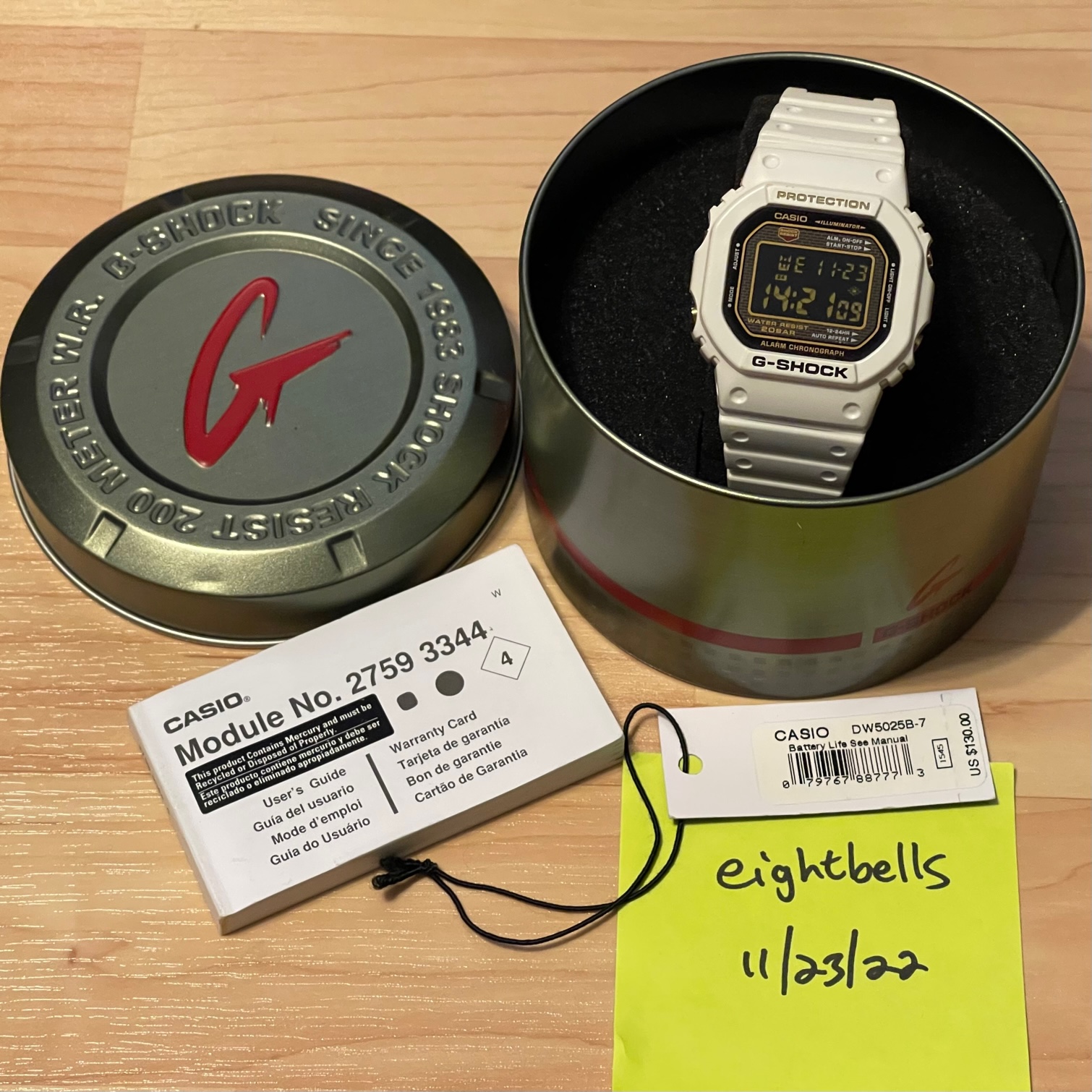 [WTS] Casio G-Shock DW-5025B-7 Rising White 25th Anniversary