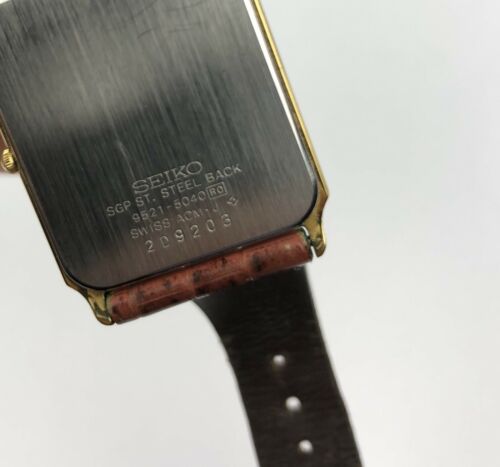 Seiko 9521 - 5040 Swiss Quartz Stainless Steel Case Gold Tone