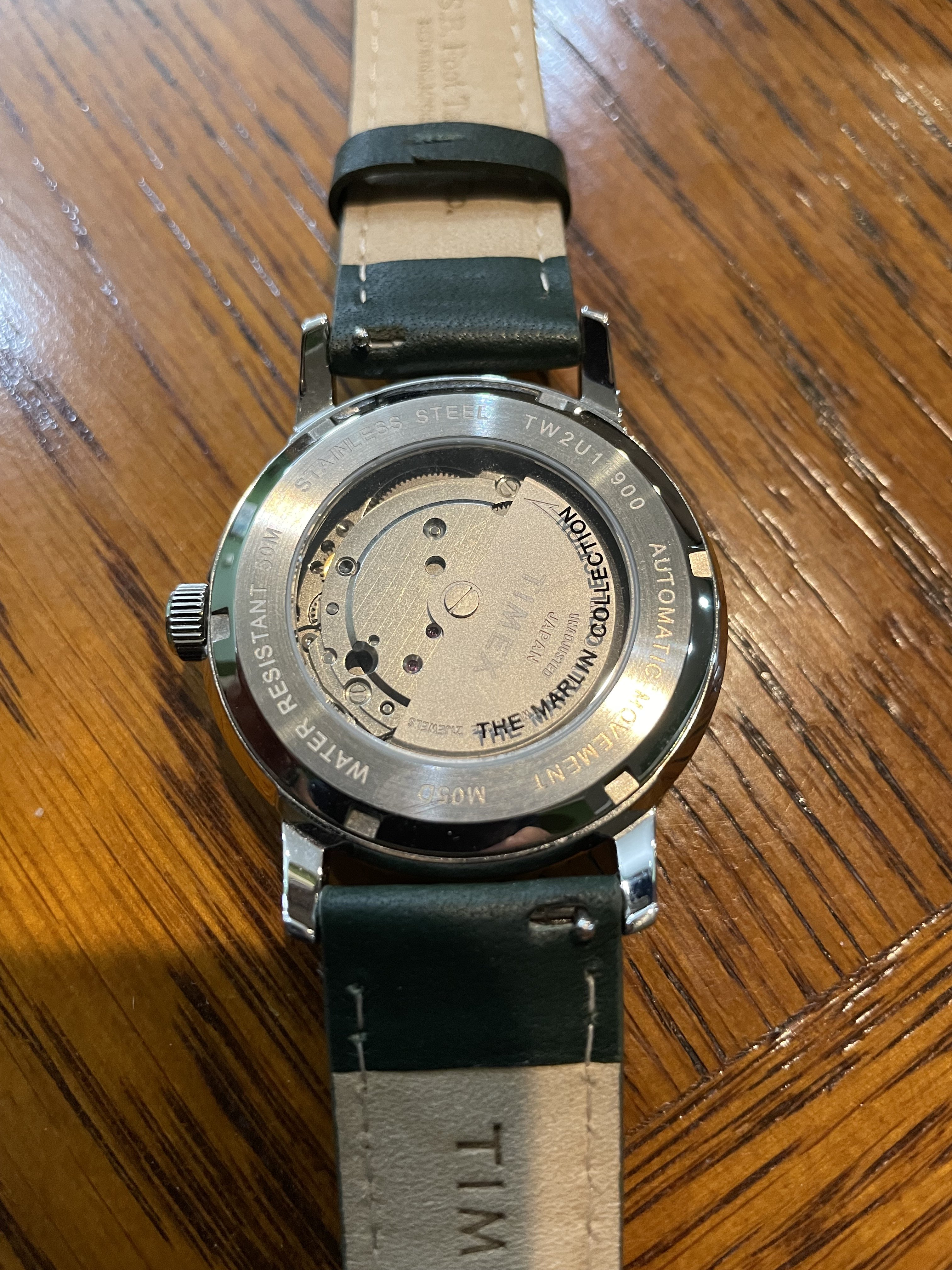 FS Timex Marlin automatic day date 40mm rare green dial strap