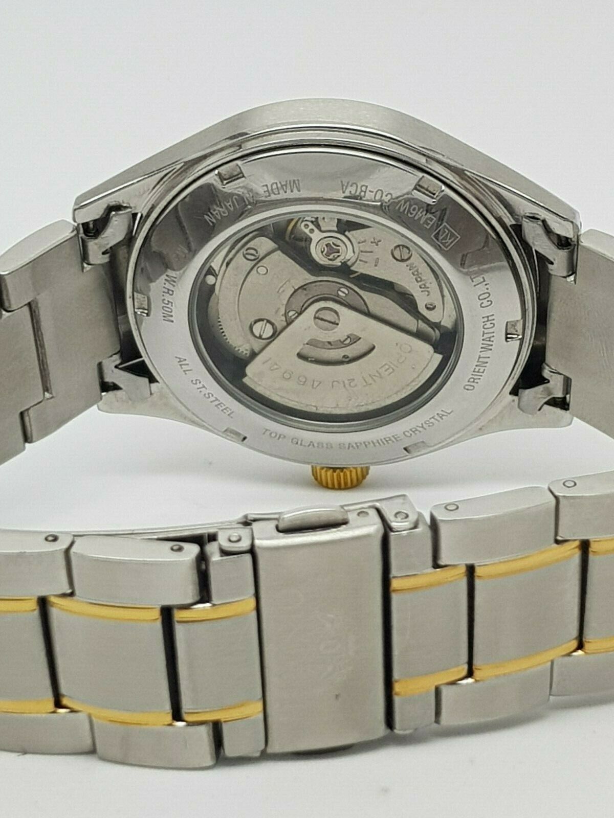 ORIENT 自動巻き時計 EM6W-C0-B AT SS 裏スケ