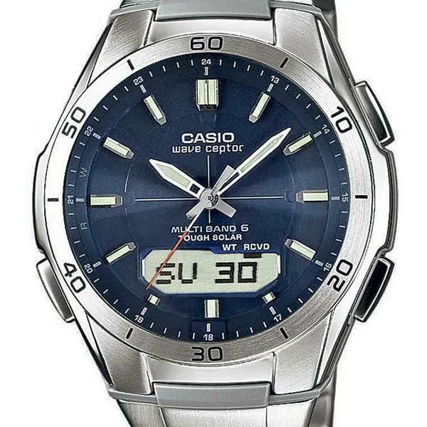 Casio Wave Ceptor Illuminator Tough Solar 3310 WVA-430J Stainless Steel ...